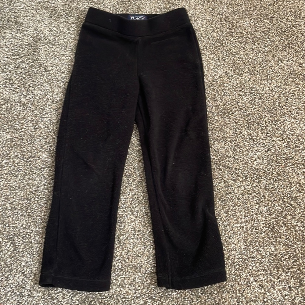 4T black fleece pants
